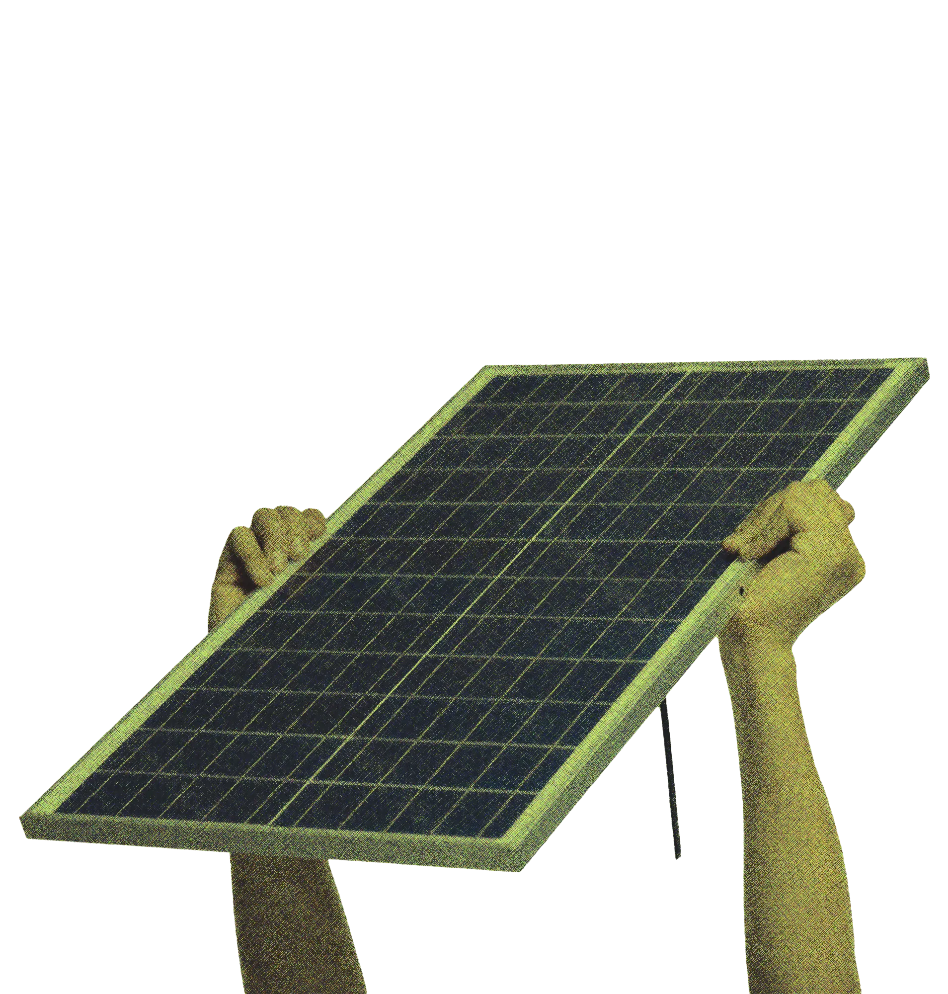 Due mani che sollevano un pannello fotovoltaico, simbolo del servizio TERA Alfaraee per progettazione, realizzazione e installazione di fotovoltaici in tutta Italia